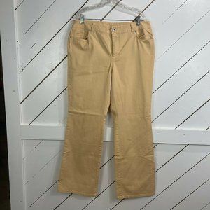 Chicos Women Cotton Yellow Jeans Sz 2.5 (L/14)